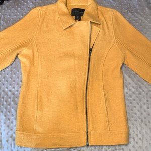 Tahari mustard yellow jacket; size small